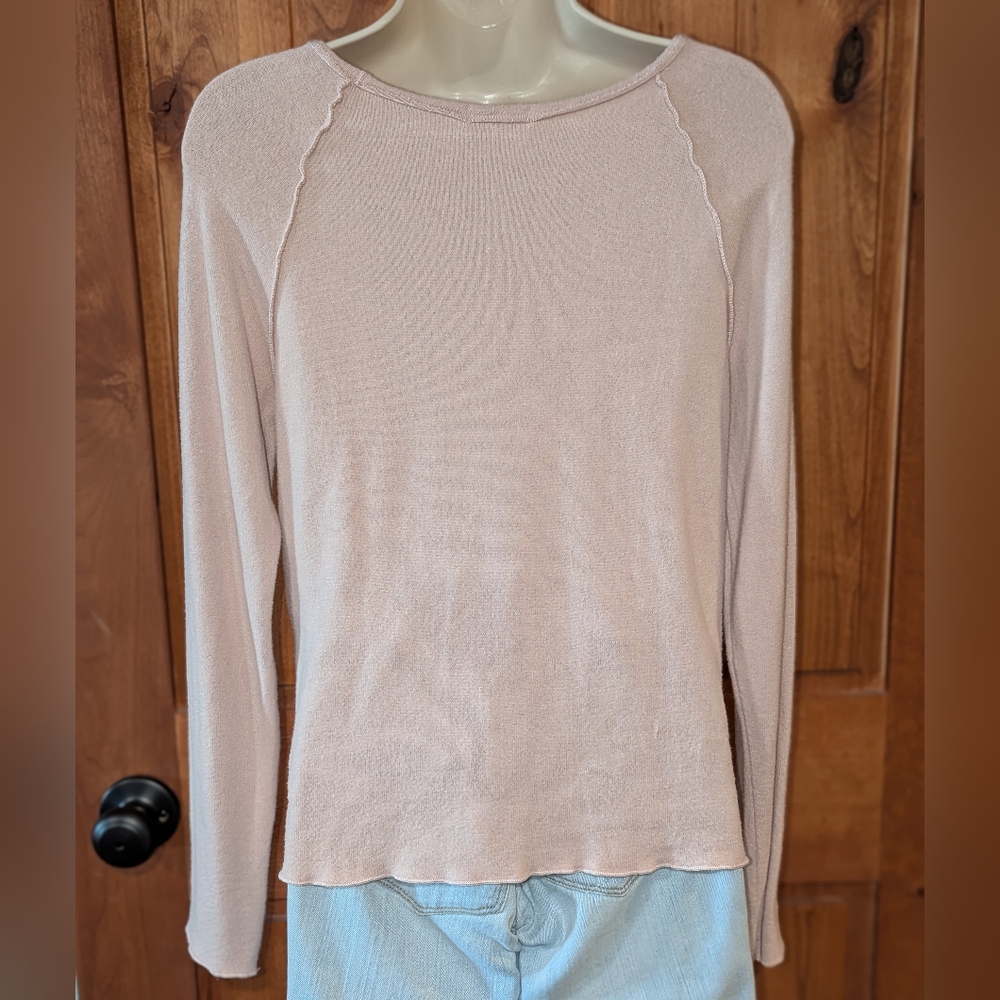 Love Women's Light Pink Long Sleeve Sweater - Picture 3 of 6